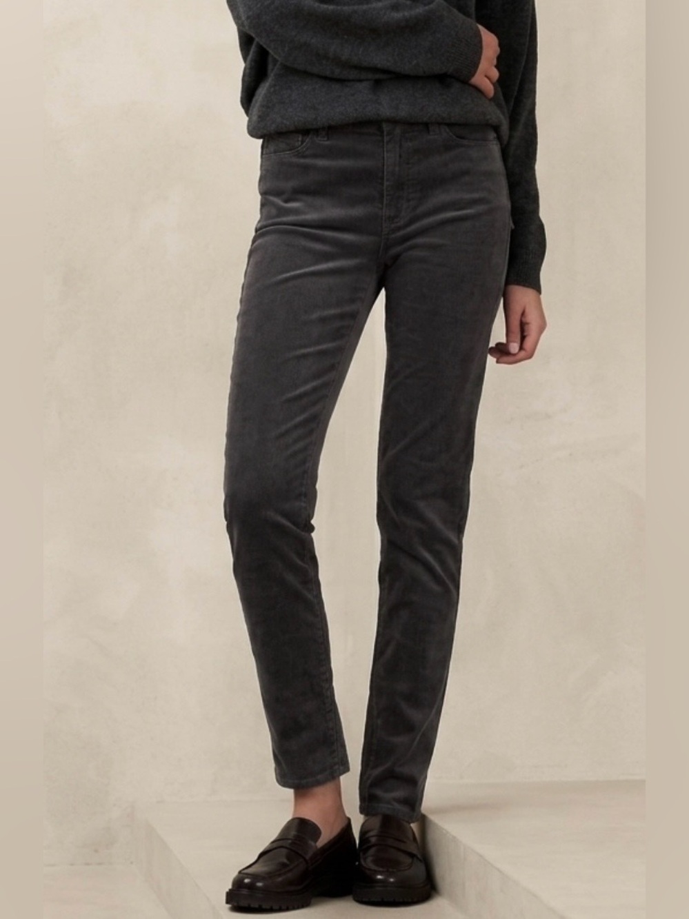 Banana republic Midrise Skinny Corduroy Jeans - Charcoal